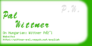 pal wittner business card